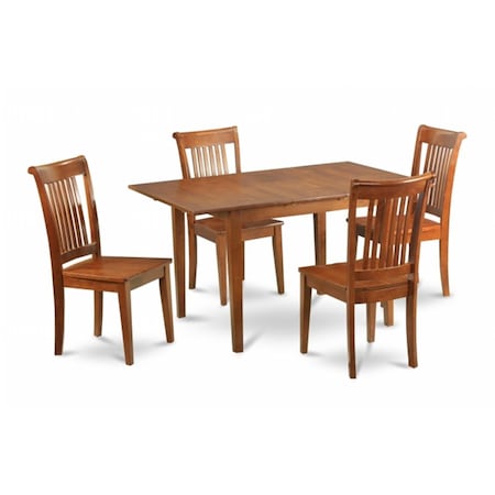 East West Furniture 7 Piece Kitchen Nook Dining Set-Kitchen Table and 6 Dining Room Chairs MLPO7-SBR-W